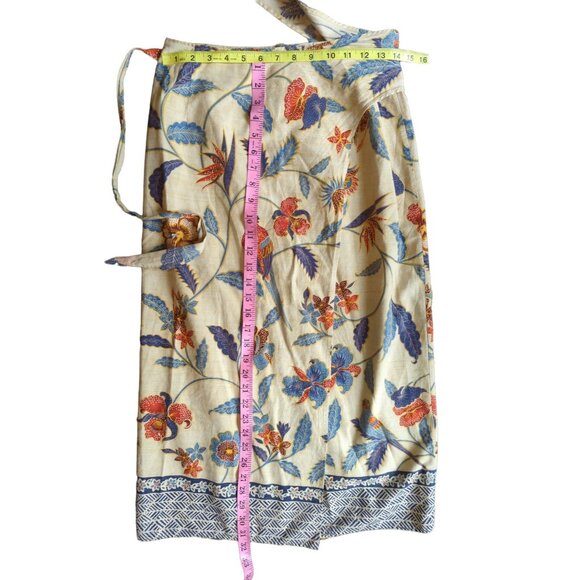 Vintage 90s Talbots Tropical Wrap Skirt 10 Petite - Picture 3 of 6